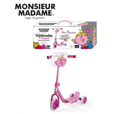 Trottinette enfant 3 roues Mme Princesse - Tendance Plus